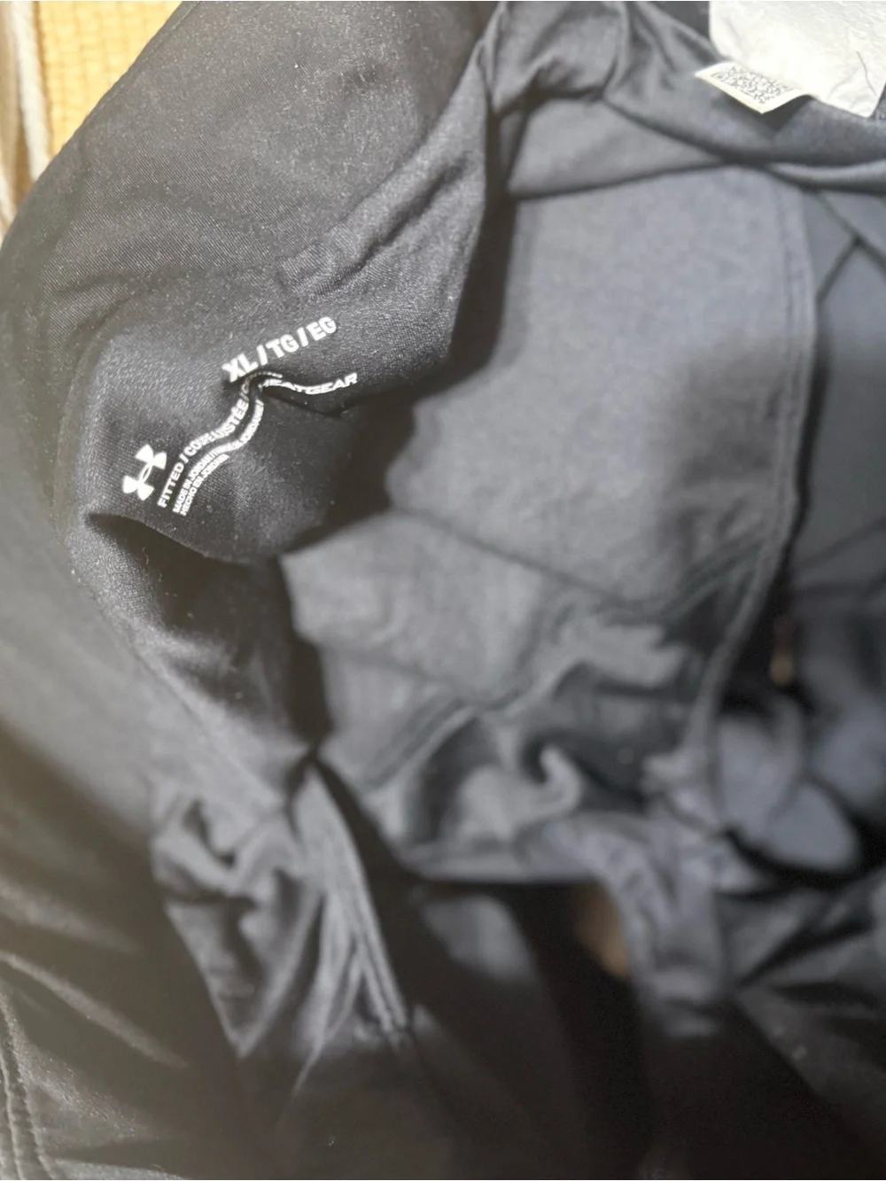 Under Armour Black Athletic Shorts with Red Side Stripe